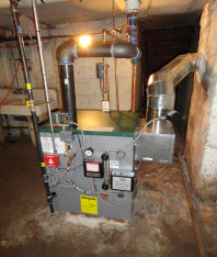 Peerless steam gas boiler that we installed for a condominium in Jersey City, Hudson County, New Jersey.